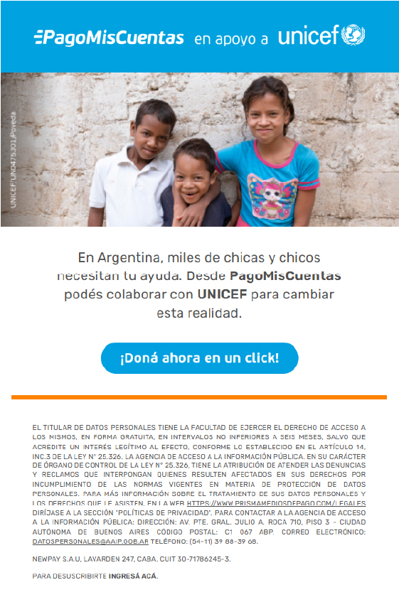 Pago Mis Cuentas - Unicef